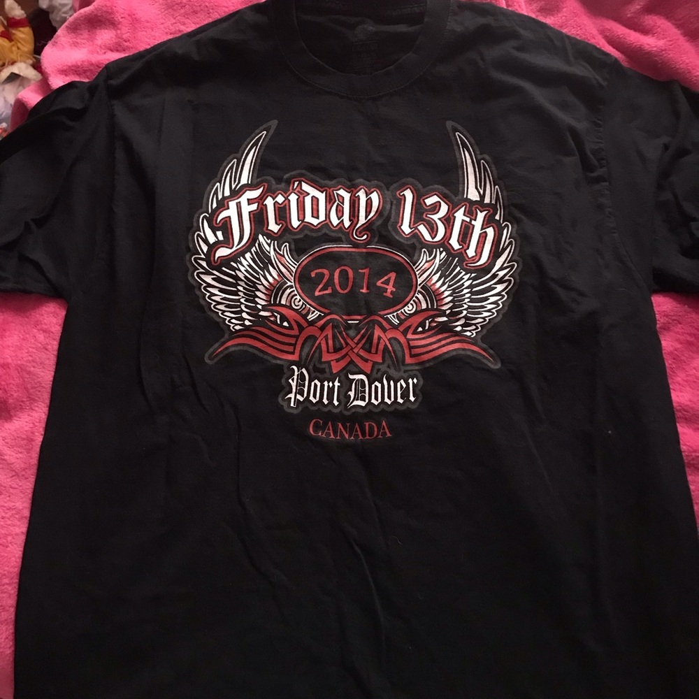 Friday 13th Port Dover 2014 Graphic Black T-Shirt